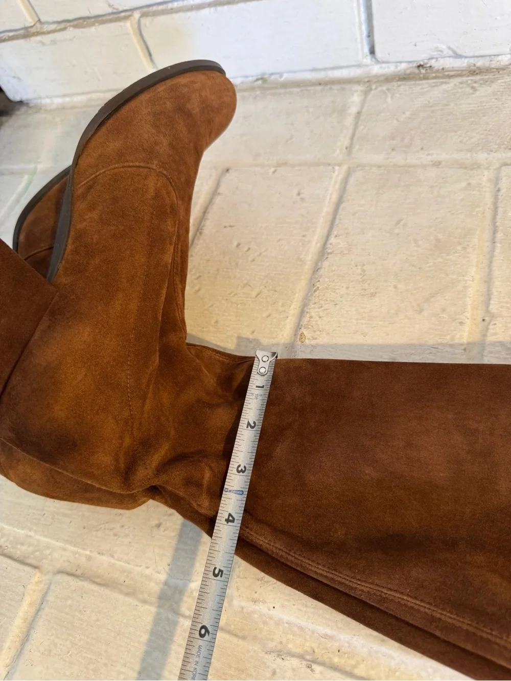 Stuart Weitzman Brown Suede Over-the-Knee Block Heel Boots – Size 9.5M